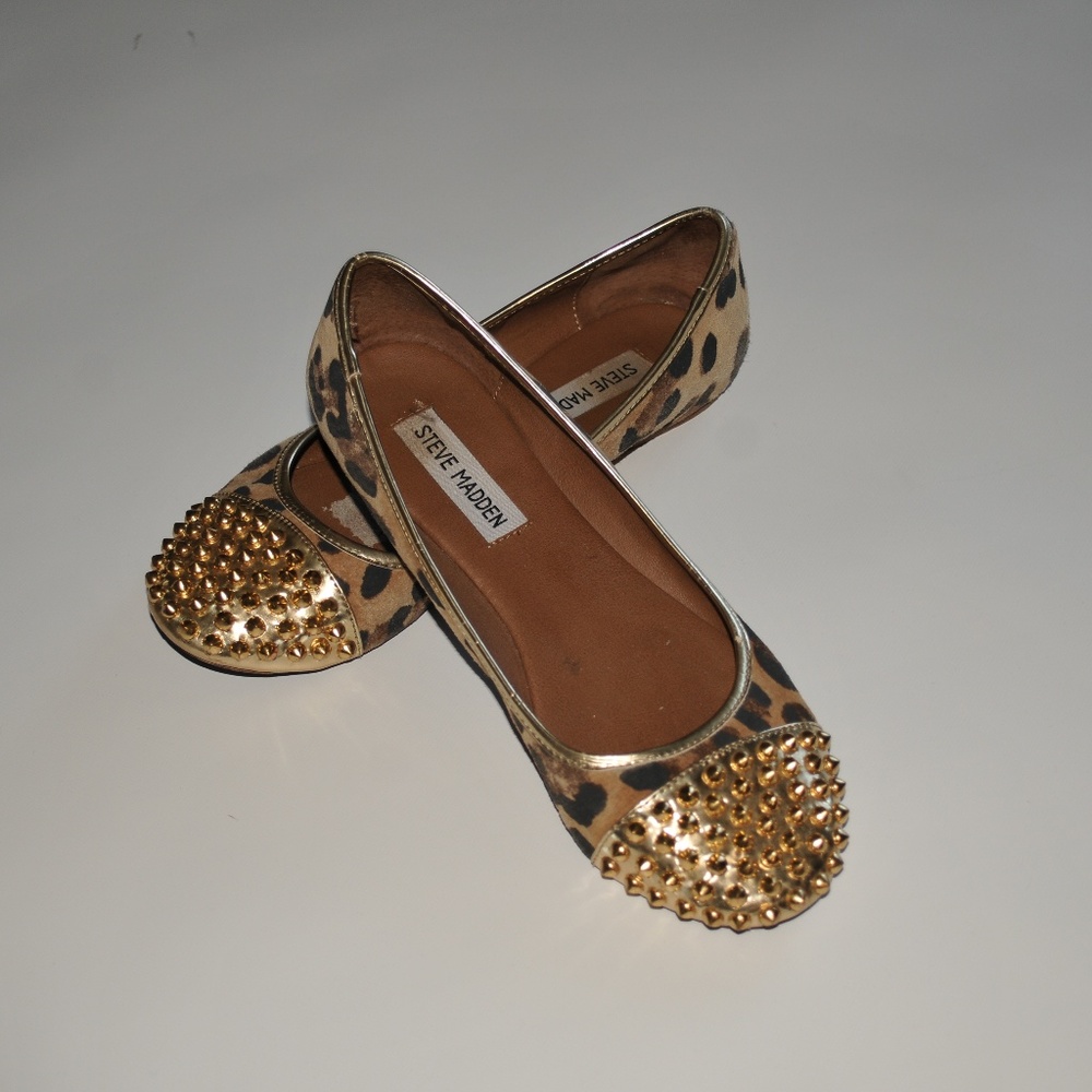 Steve Madden Flats 7.5 Cheetah Print 3075 - image 2